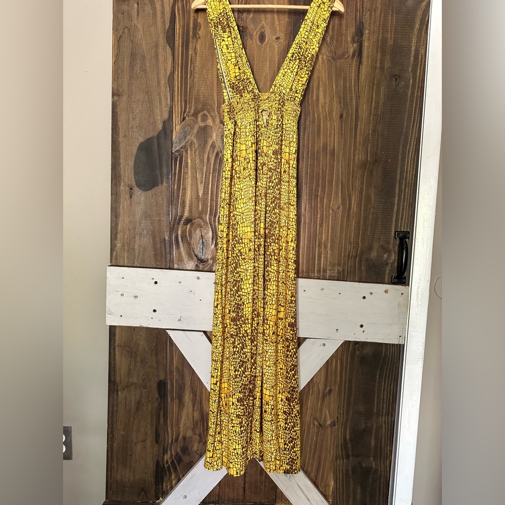 Yellow Patterned Maxi Dress
